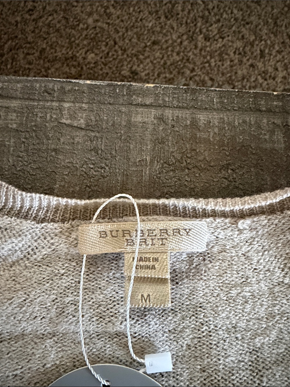 Burberry London classic check wool cashmere sweater Sz S - Picture 3 of 9